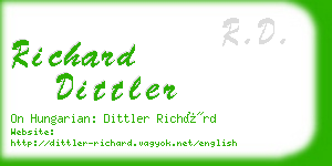 richard dittler business card